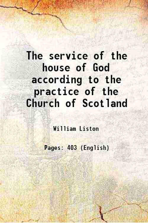The service of the house of God according to the …