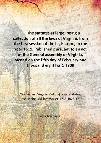 The statutes at large; being a collection of all the …