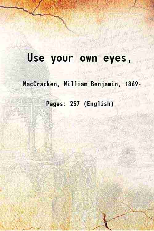 Use your own eyes, 1937