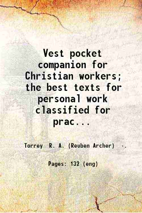 Vest pocket companion for Christian workers; the best texts for …