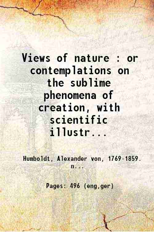 Views of nature : or contemplations on the sublime phenomena …