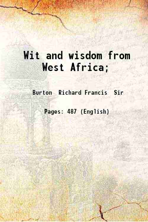 Wit and wisdom from West Africa; 1865