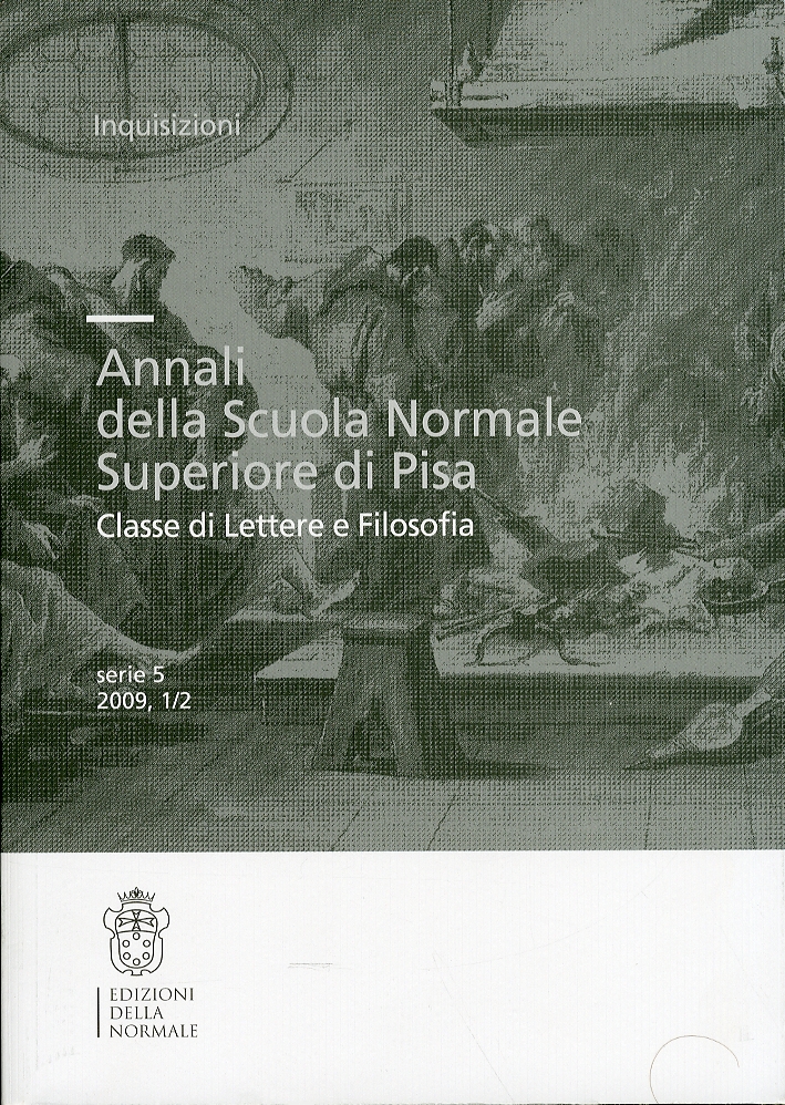 Annali della Scuola Normale Superiore di Pisa. Lettere e filosofia. …