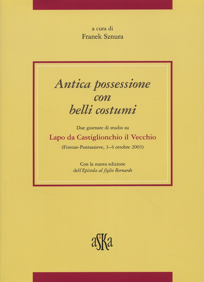 Antica possessione con belli costumi. Due giornate di studio su …