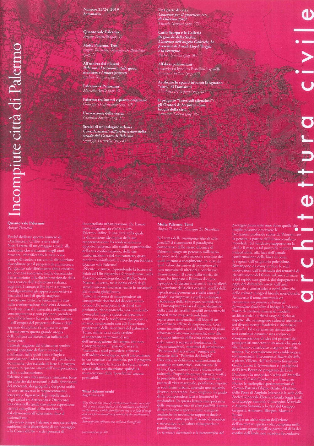 Architettura Civile n. 23/24, 2019. Incompiute città di Palermo, Boves, …