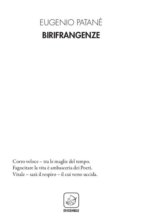 Birifrangenze, Roma, Edizioni Ensemble, 2019