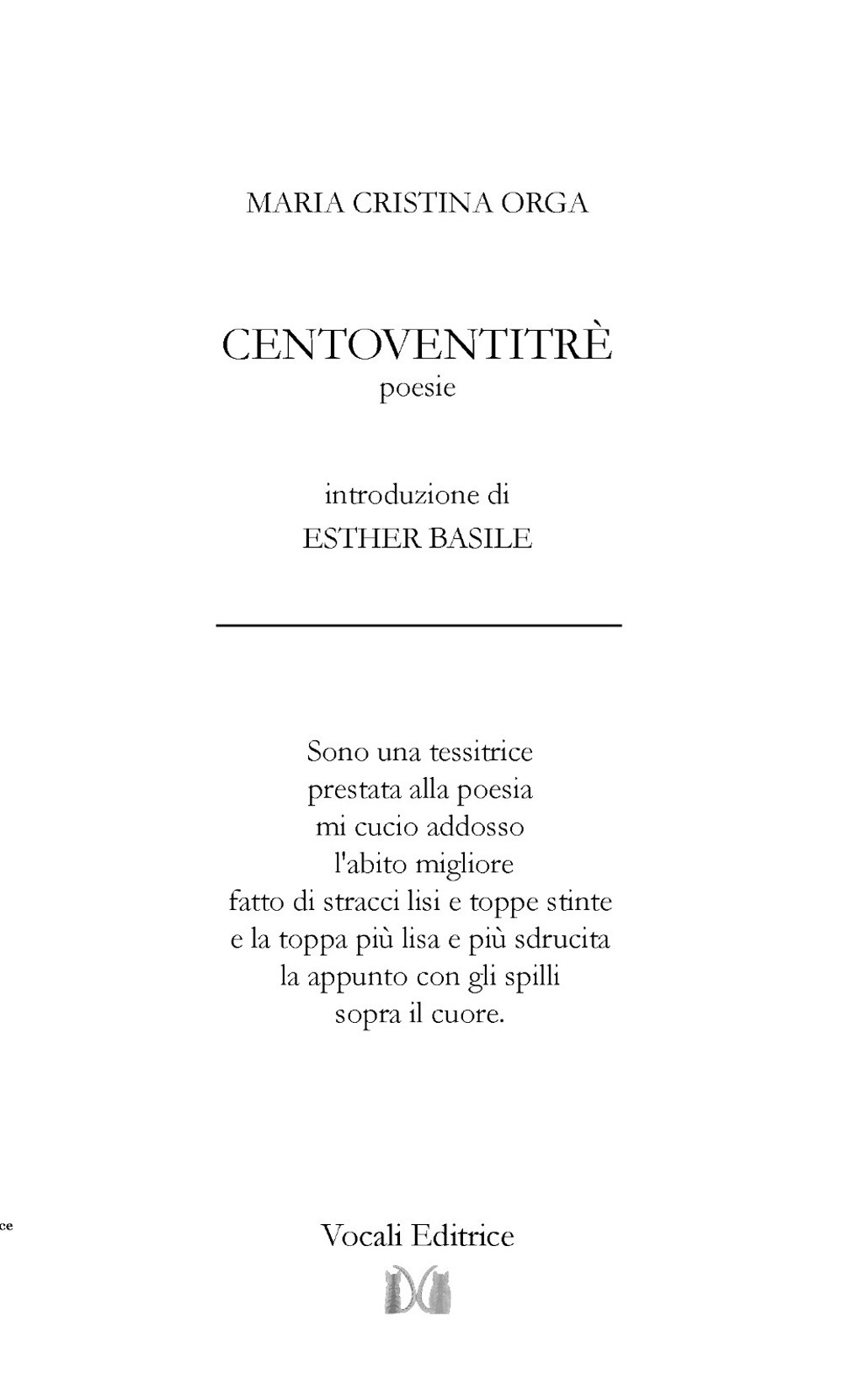 Centoventitré. Poesie