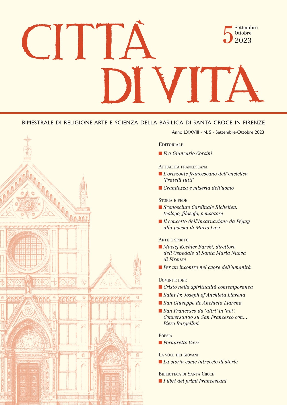 Città di vita (2023). Vol. 5: Settembre-ottobre, Firenze, Polistampa, 2023