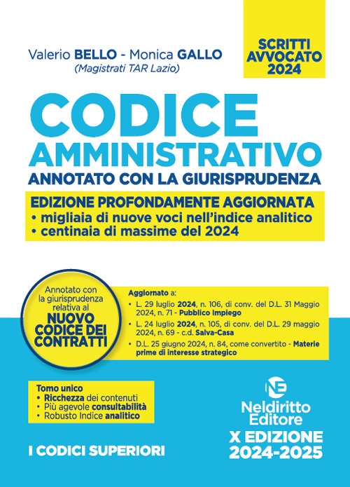 Codice amministrativo annotato con la giurisprudenza 2024 per l'esame di …