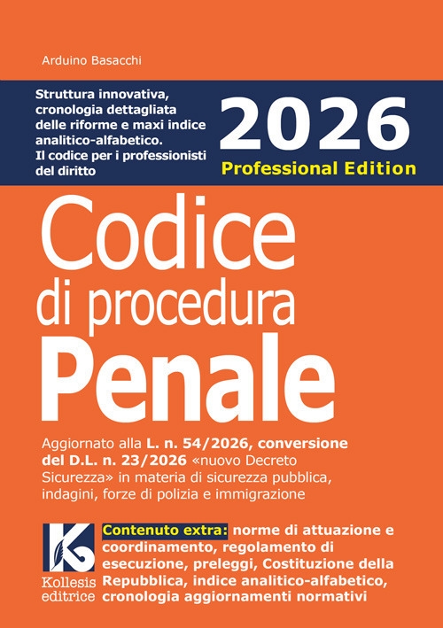 Codice penale e di procedura penale 2026. Professional edition. Aggiornato …
