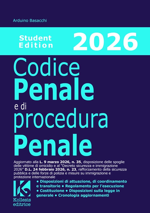 Codice penale e di procedura penale 2026. Student edition. Aggiornato …