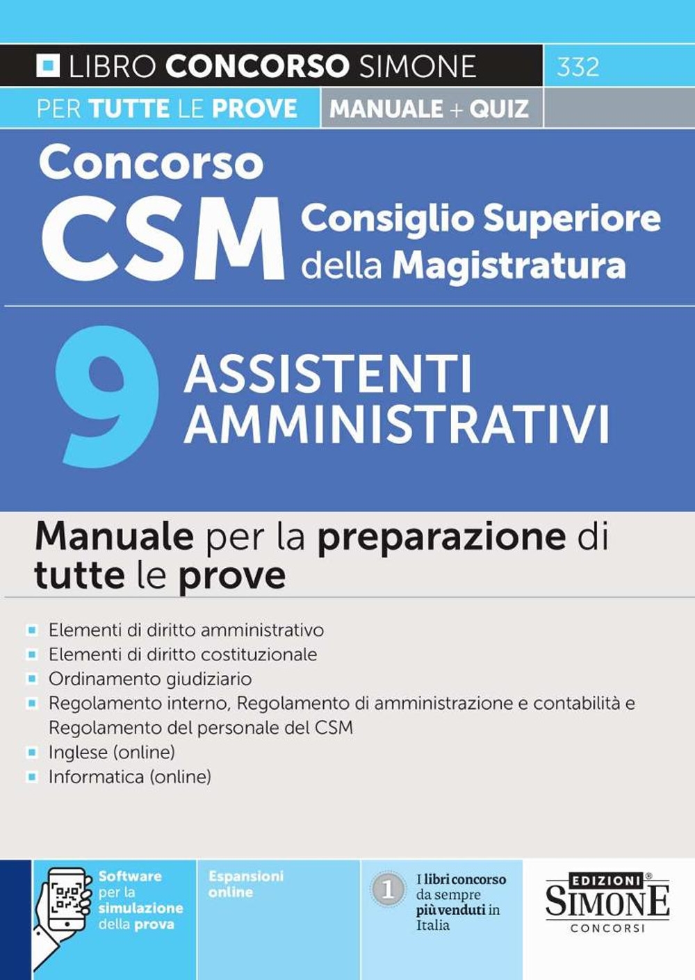 Concorso CSM Consiglio Superiore della Magistratura. 9 assistenti amministrativi. Manuale …