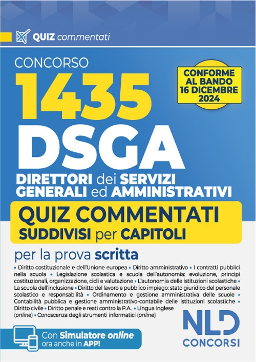 Concorso DSGA. 1435 direttori dei servizi generali ed amministrativi. Quiz …