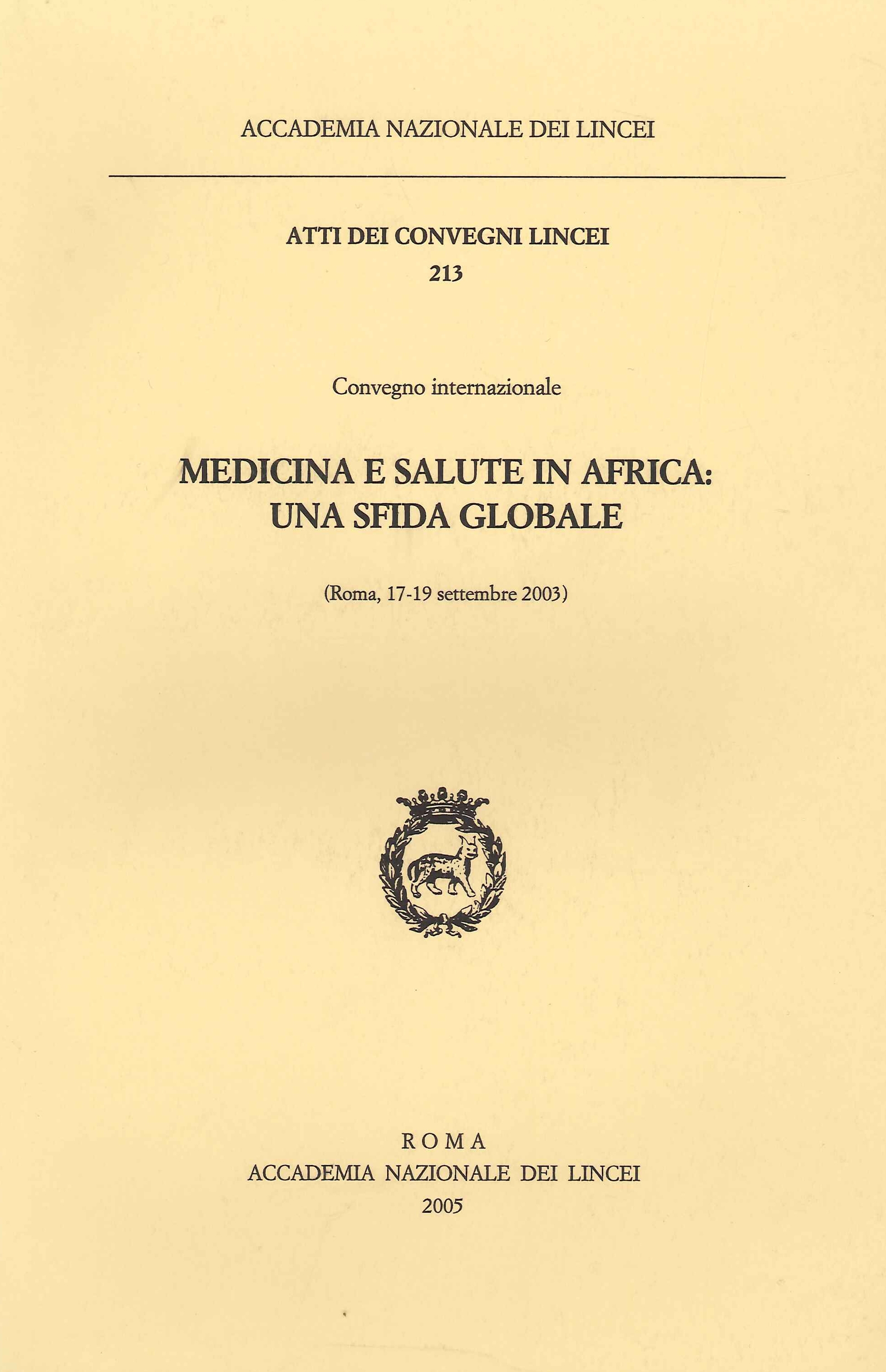 Convegno Internazionale Medicina e Salute in Africa: una Sfida Globale. …