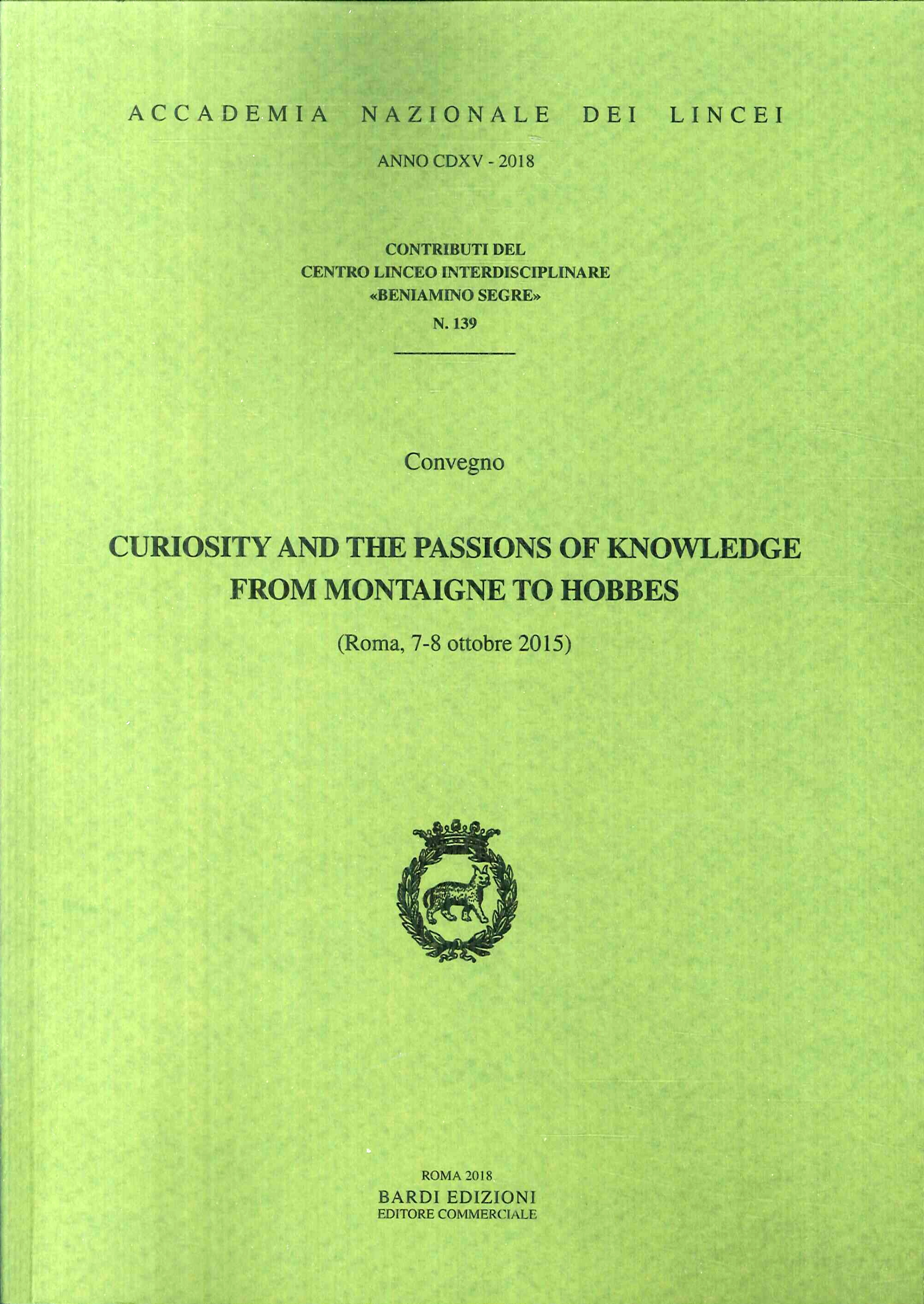 Curiosity and Passions of Knowledge From Montaigne To Hobbes.