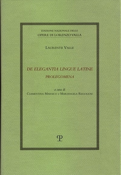 De elegantia lingue latine. Prolegomena