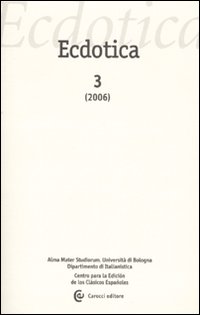 Ecdotica (2006). Vol. 3