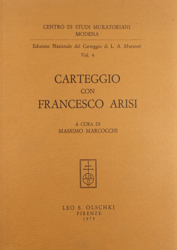 Edizione nazionale del carteggio di L. A. Muratori. Carteggio con …
