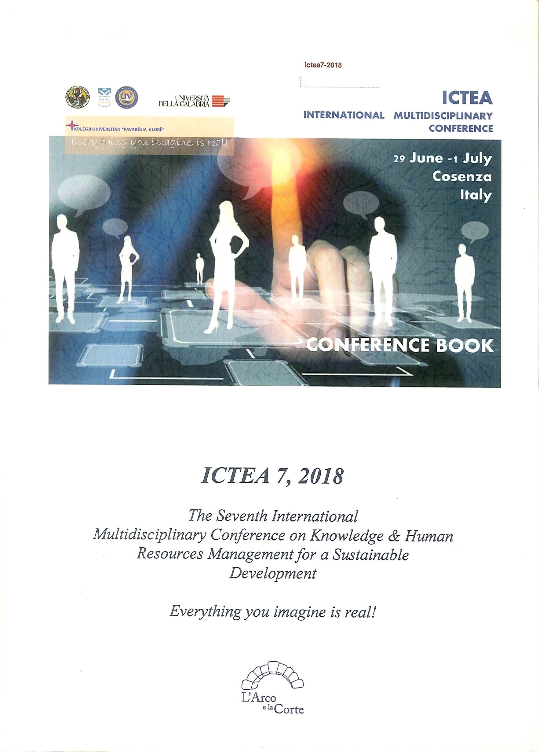 ICTEA 7, 2018. The Seventh International Multidisciplinary Conference on Knowledge …