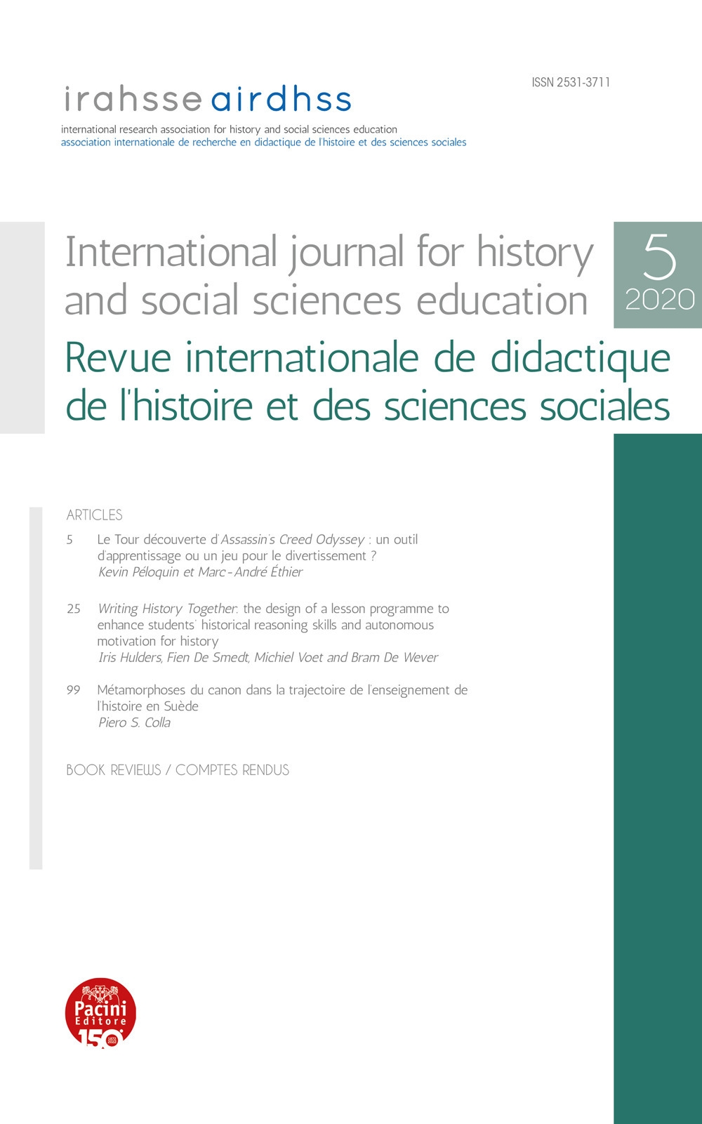 International journal for history and social sciences education-Revue internationale de …