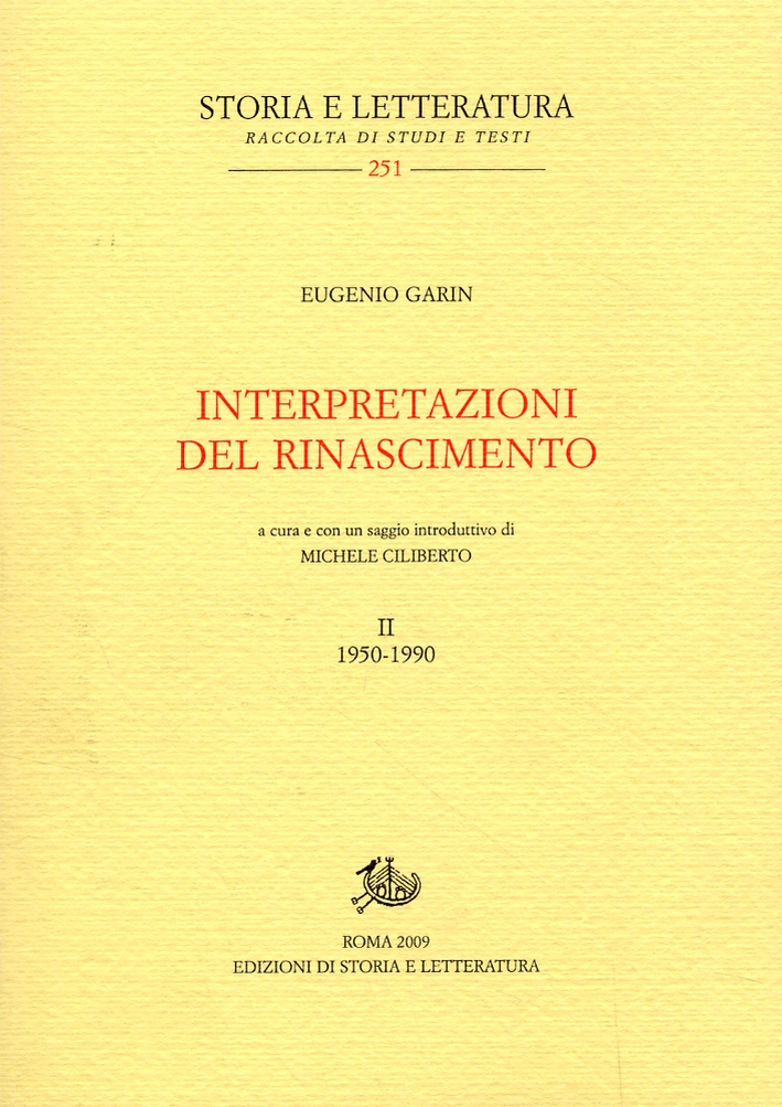 Interpretazioni del Rinascimento. II. 1950-1990