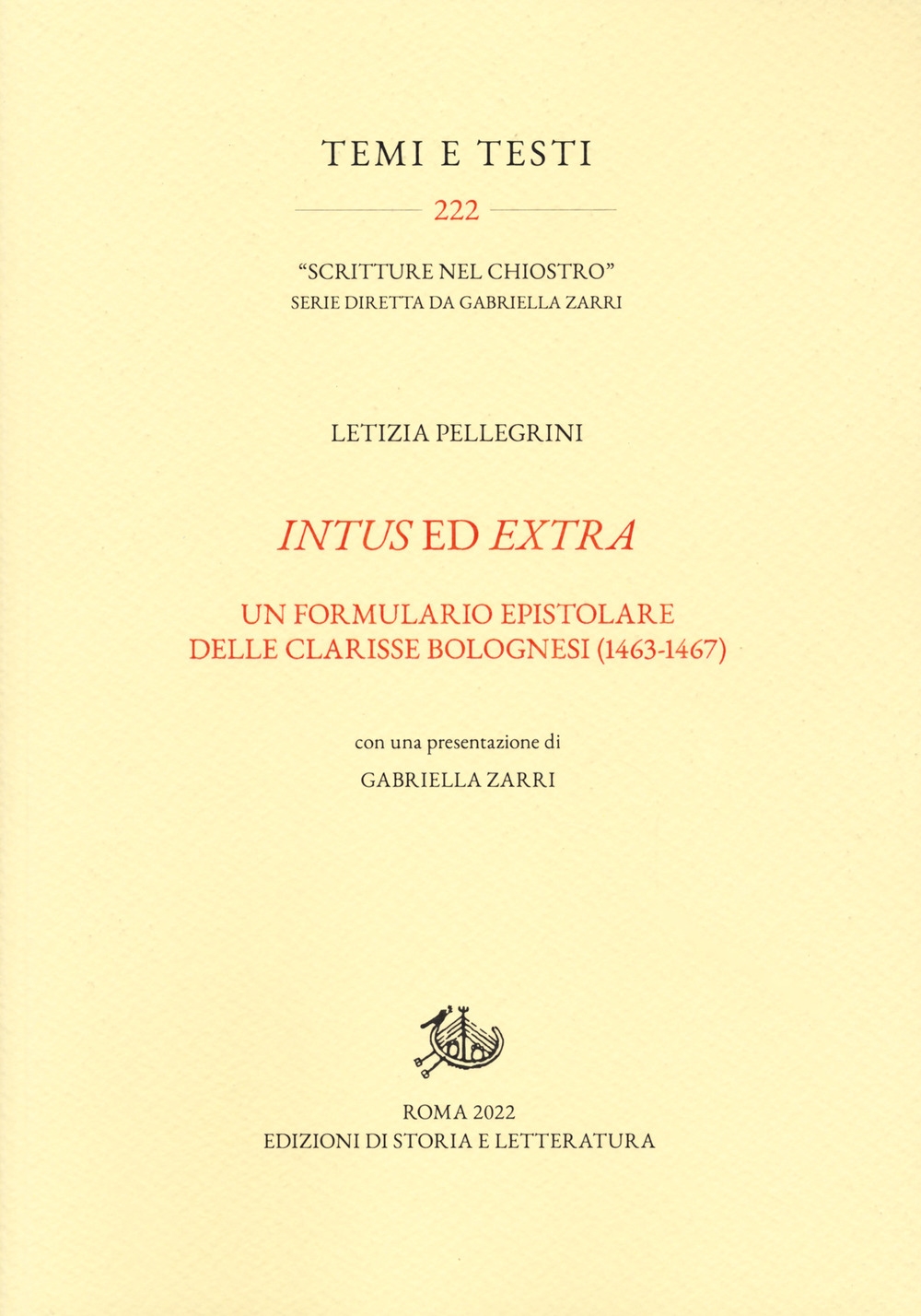 Intus ed extra. Il formulario epistolare