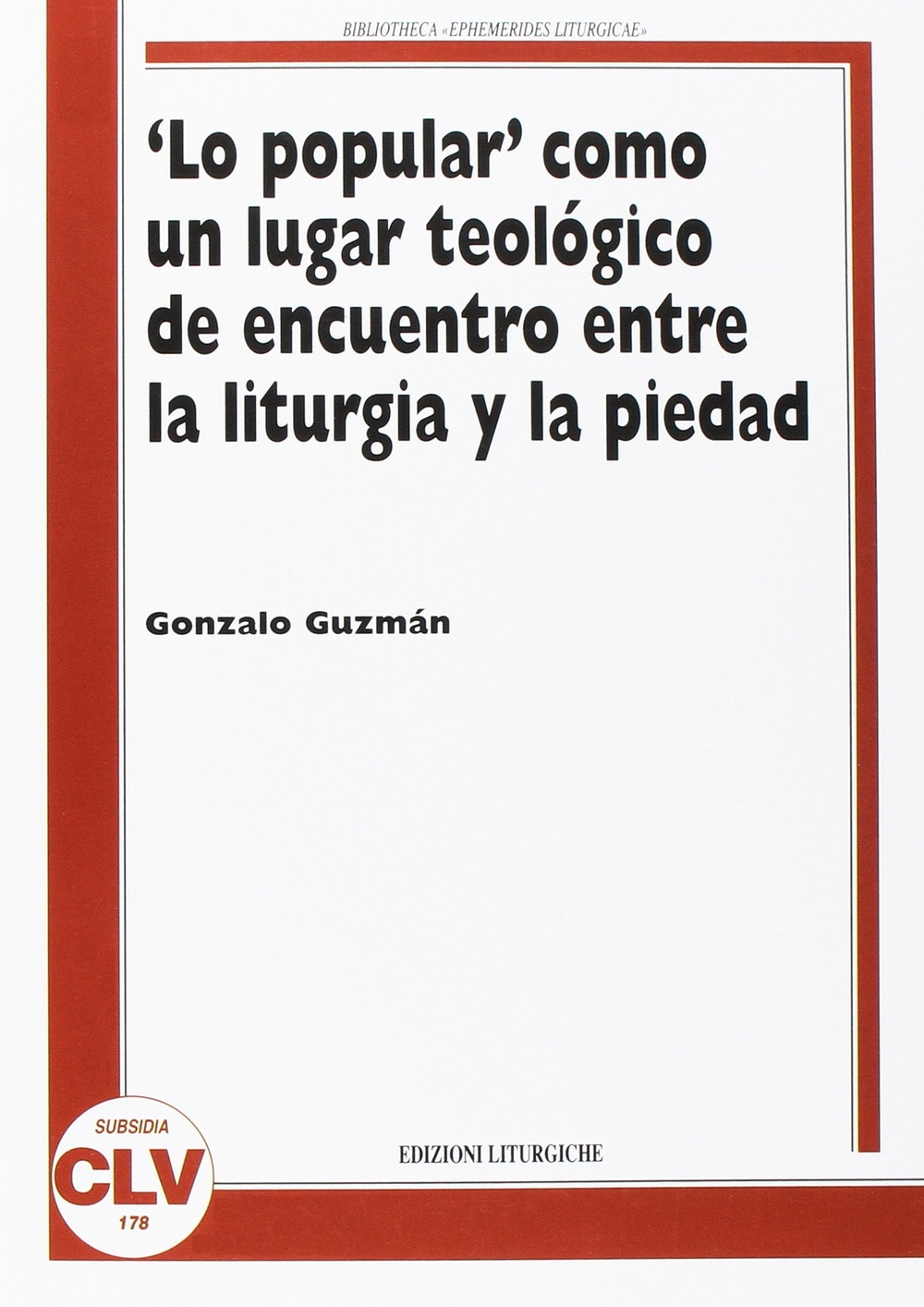 Lo «popular» como un lugar teologico de encuentro entre la …