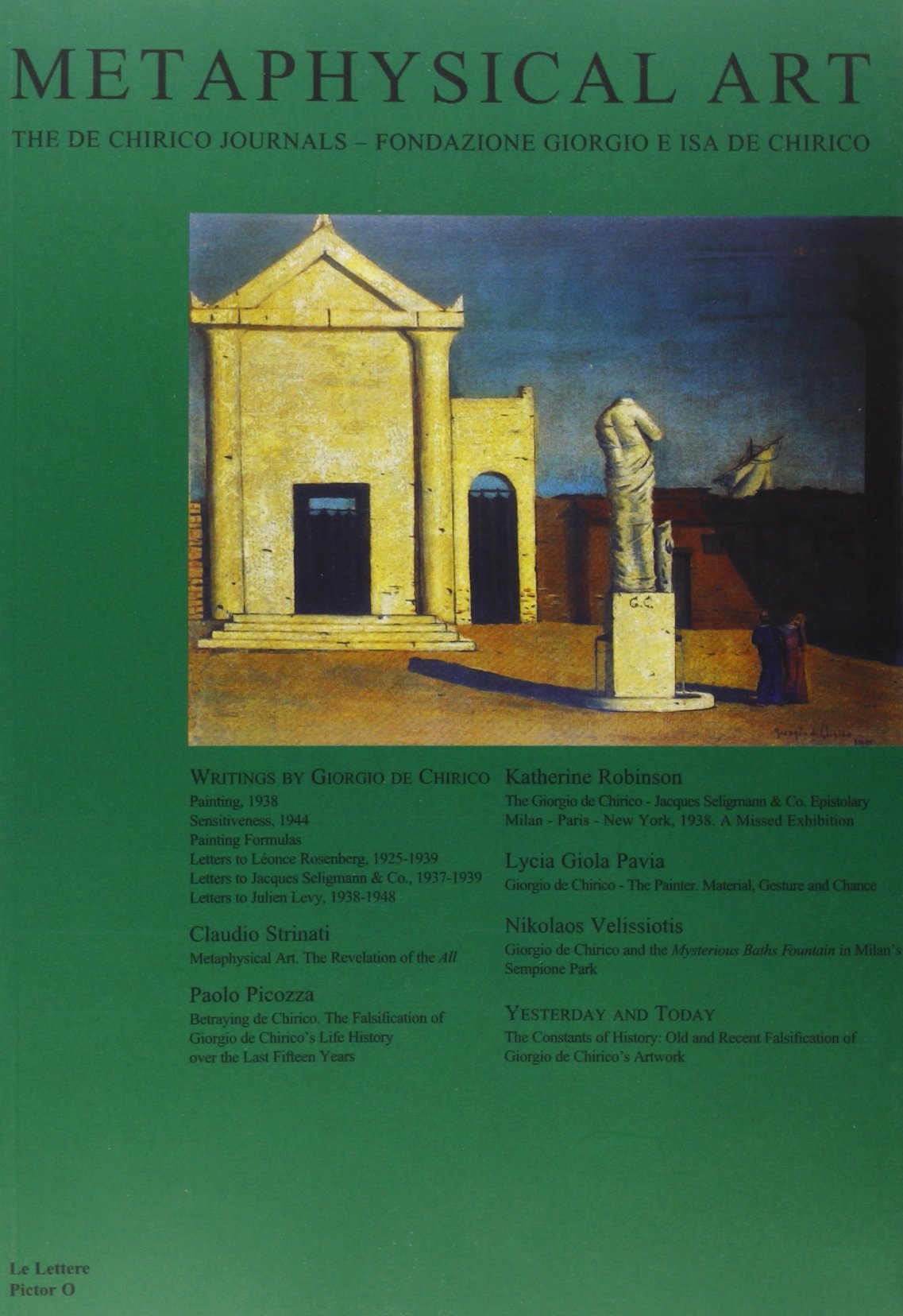 Metaphysical Art. The De Chirico Journals. Fondazione Giorgio e Isa …