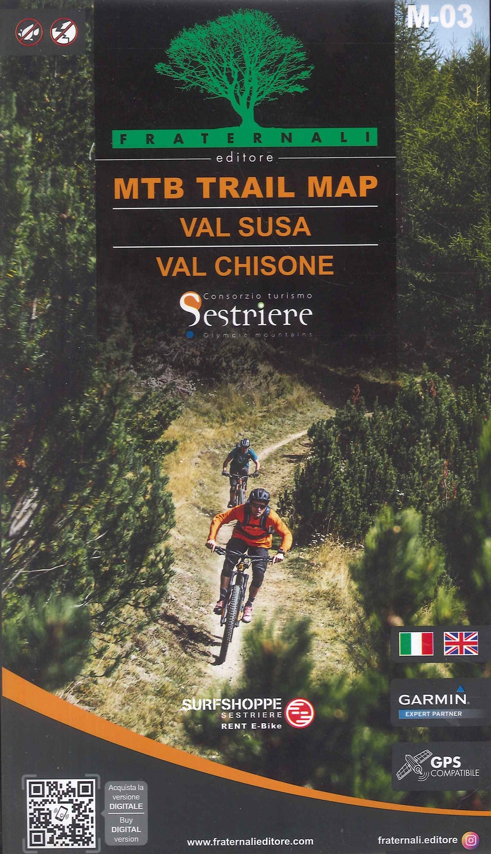 MTB trail map. Val Susa, Val Chisone, Ciriè, Fraternali, 2023