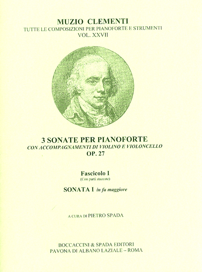 Muzio Clementi. 3 Sonate per pianoforte con accompagnamenti di violino …
