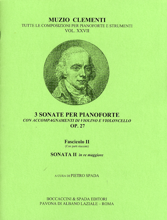 Muzio Clementi. 3 Sonate per pianoforte con accompagnamenti di violino …