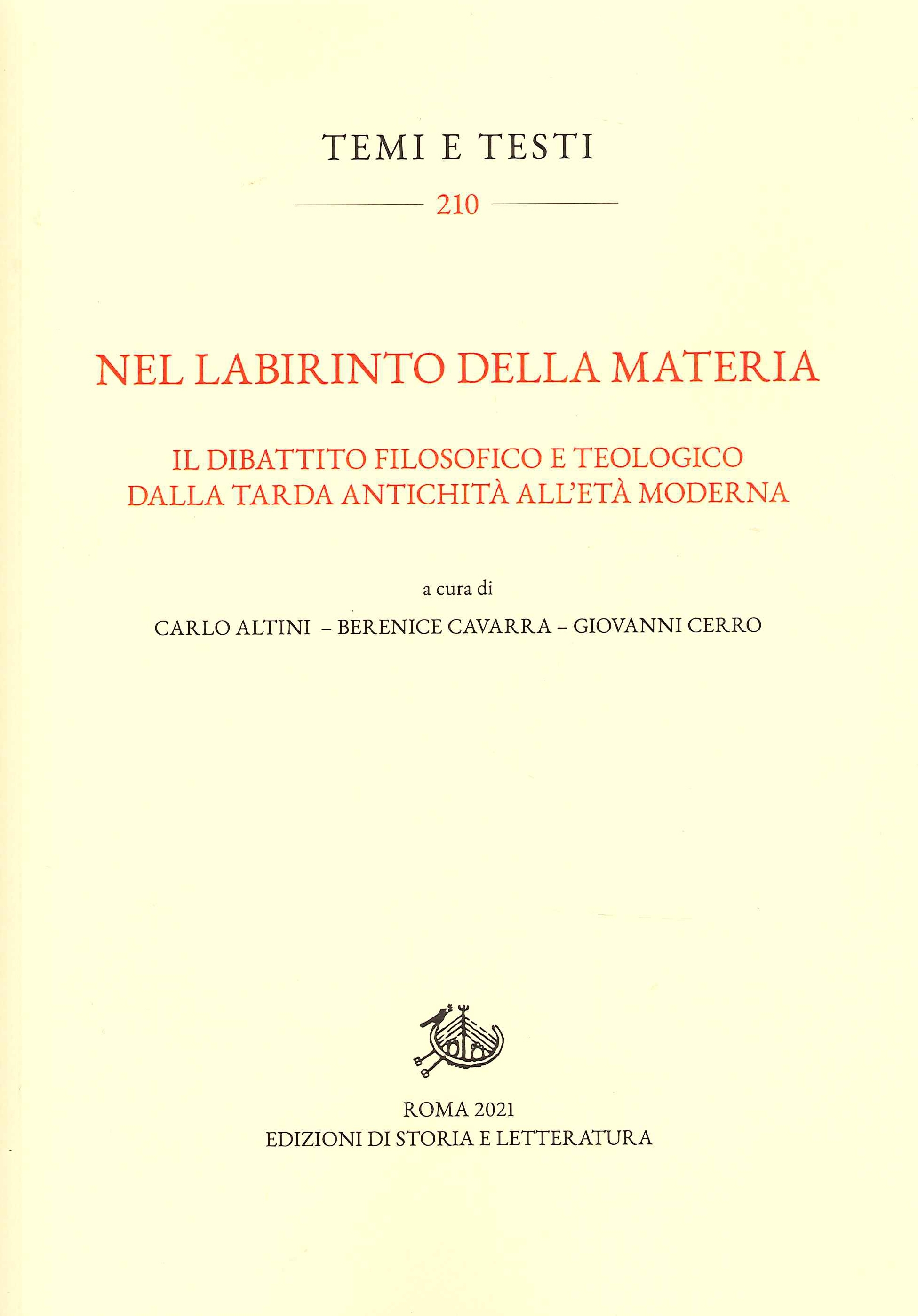 Nel labirinto della materia. Il dibattito filosofico e teologico dalla …