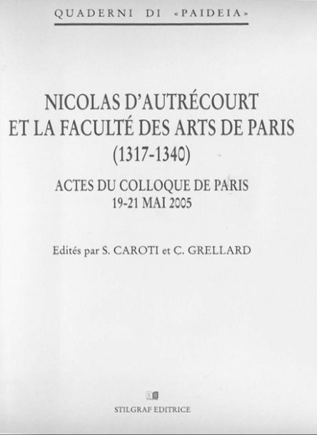 Nicolas d'Autrécourt et la Faculté des arts de paris (1317-1340). …