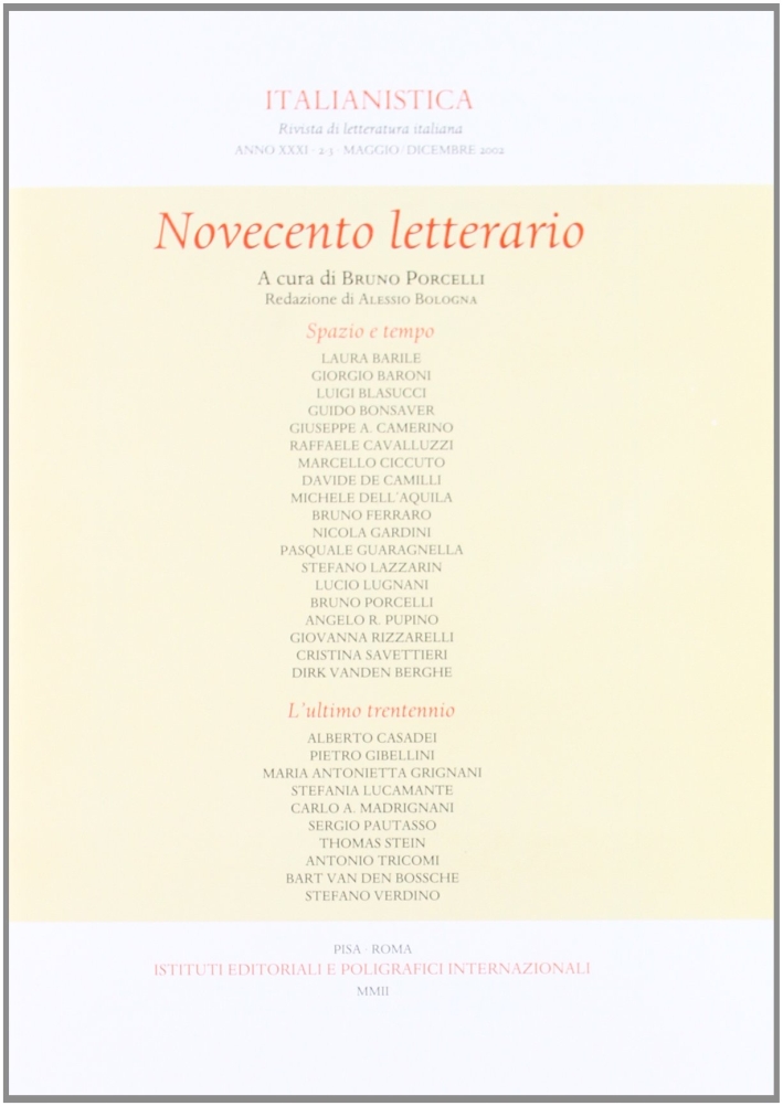 Novecento Letterario, Pisa, Fabrizio Serra Editore, 2003