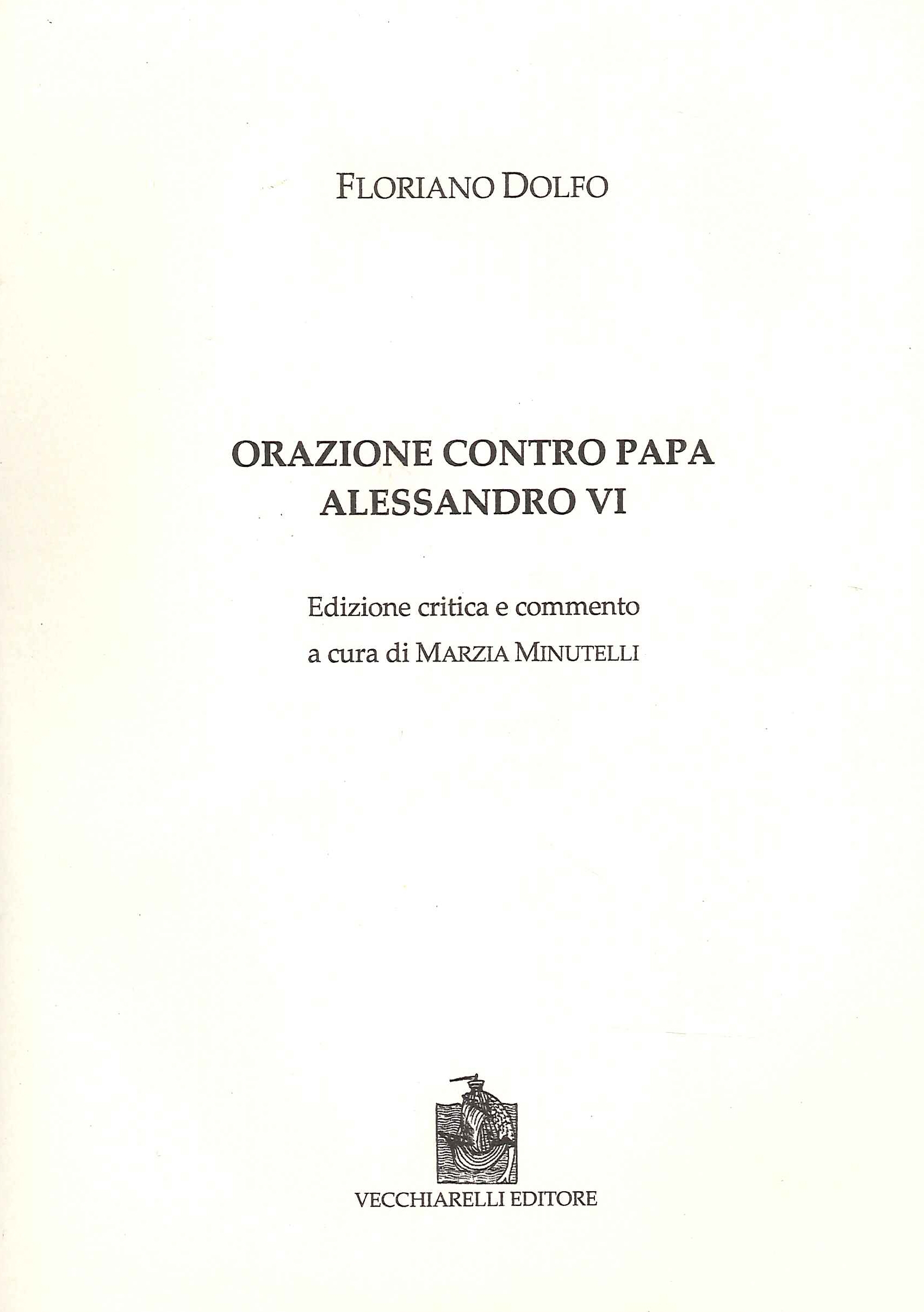 Orazione Contro Papa Alessandro VI