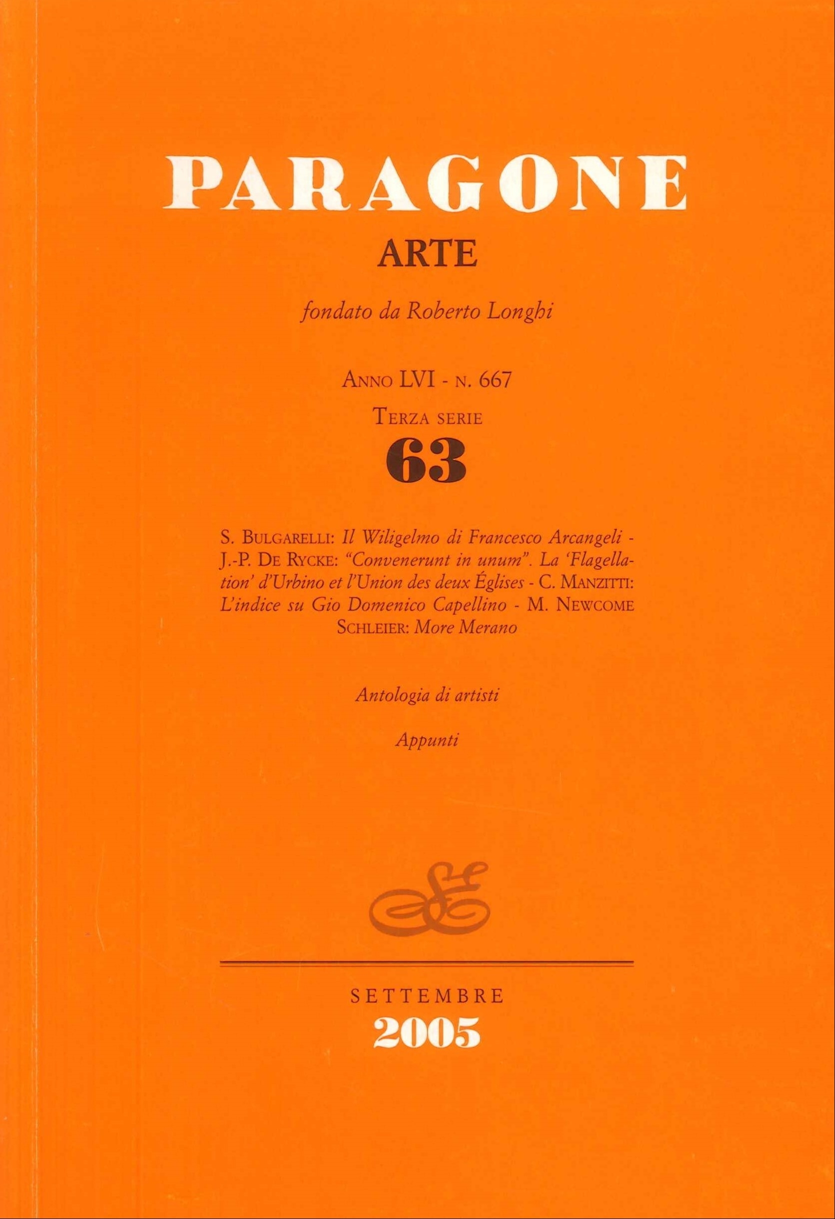 Paragone Arte. 667. Terza Serie. 9/2005. 63