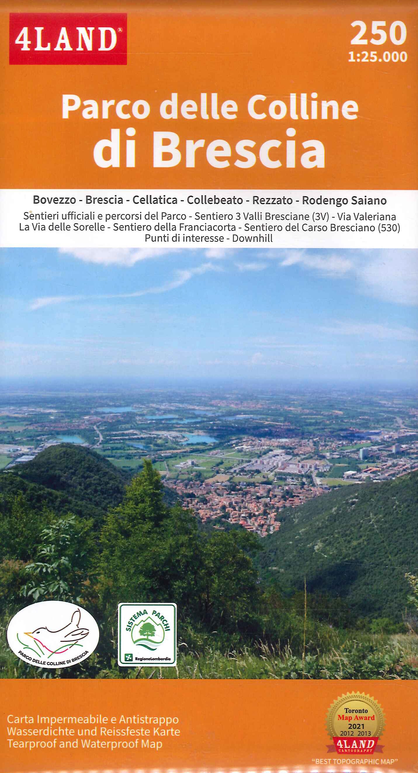 Parco delle colline di Brescia. 250. 1:25.000. Bovezzo, Brescia, Cellatica, …