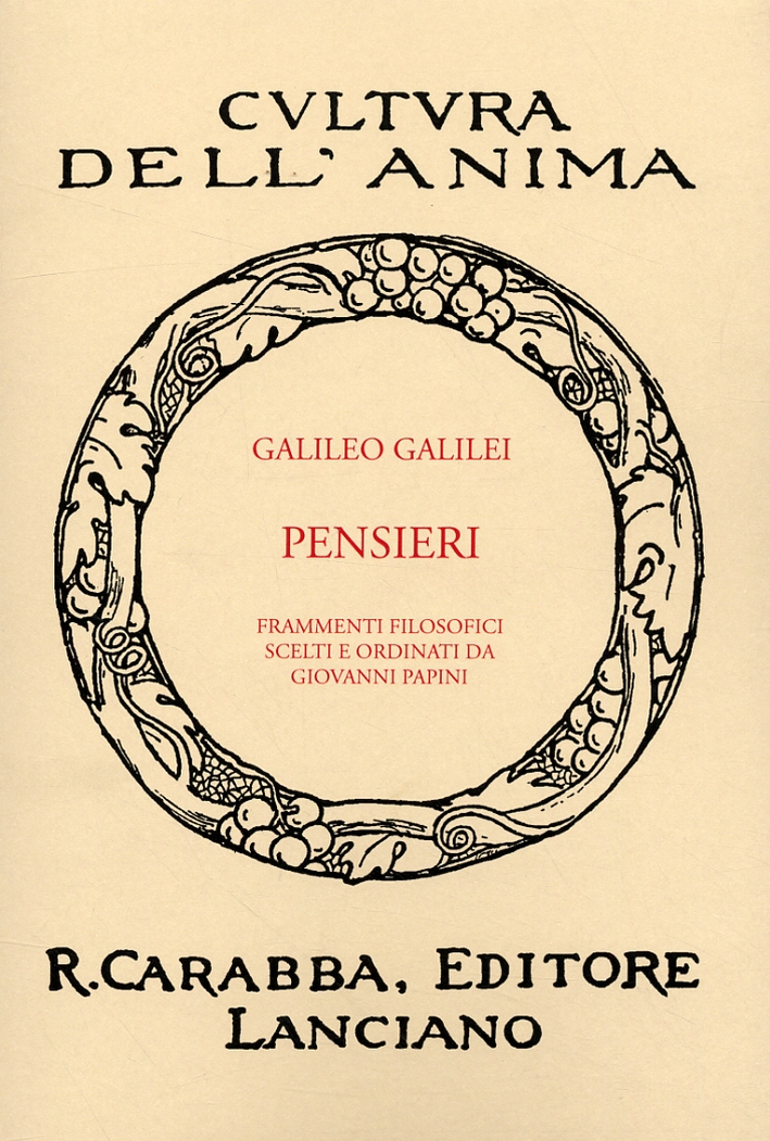 Pensieri. [Ristampa anastatica], Lanciano, Casa Editrice Rocco Carabba, 2008