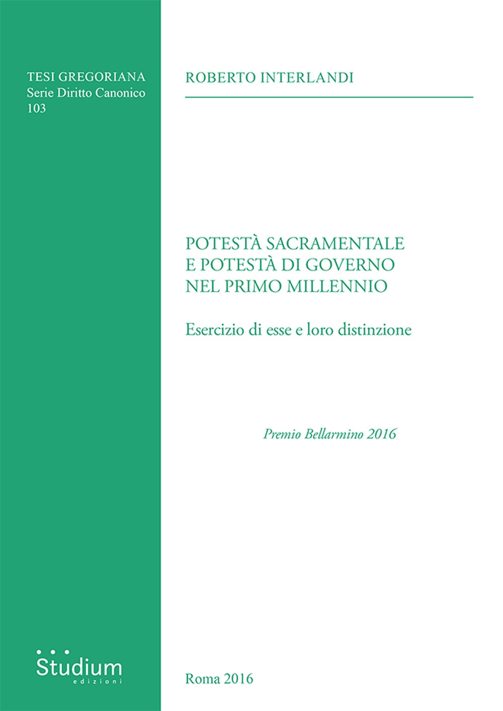 Potestà sacramentale e potestà di governo nel primo millennio. Esercizio …