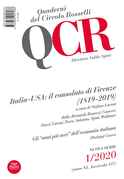 QCR. Quaderni del Circolo Fratelli Rosselli (2020). Vol. 1: Italia-USA: …