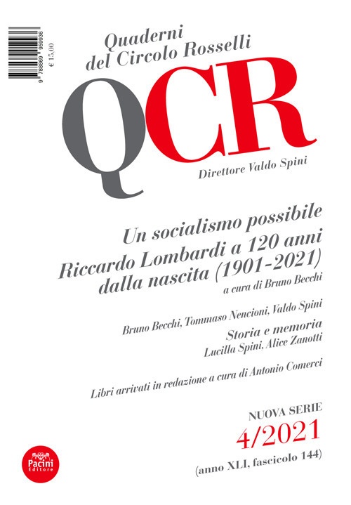 QCR. Quaderni del Circolo Rosselli (2022). Vol. 4: Un socialismo …
