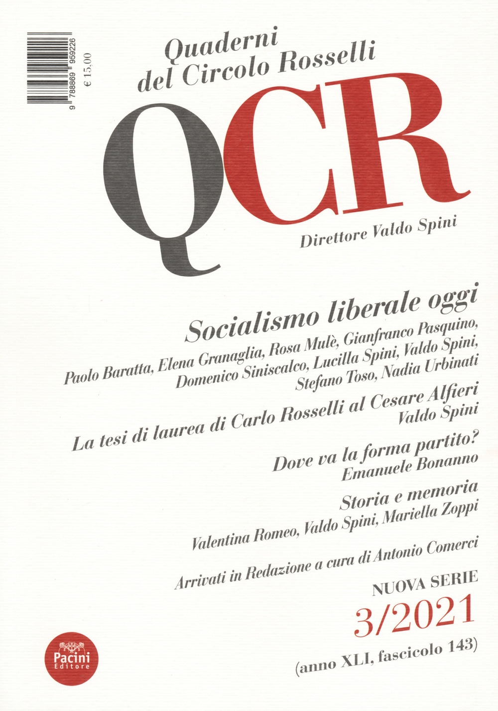 QRC. Quaderni del Circolo Rosselli (2021). Vol. 3