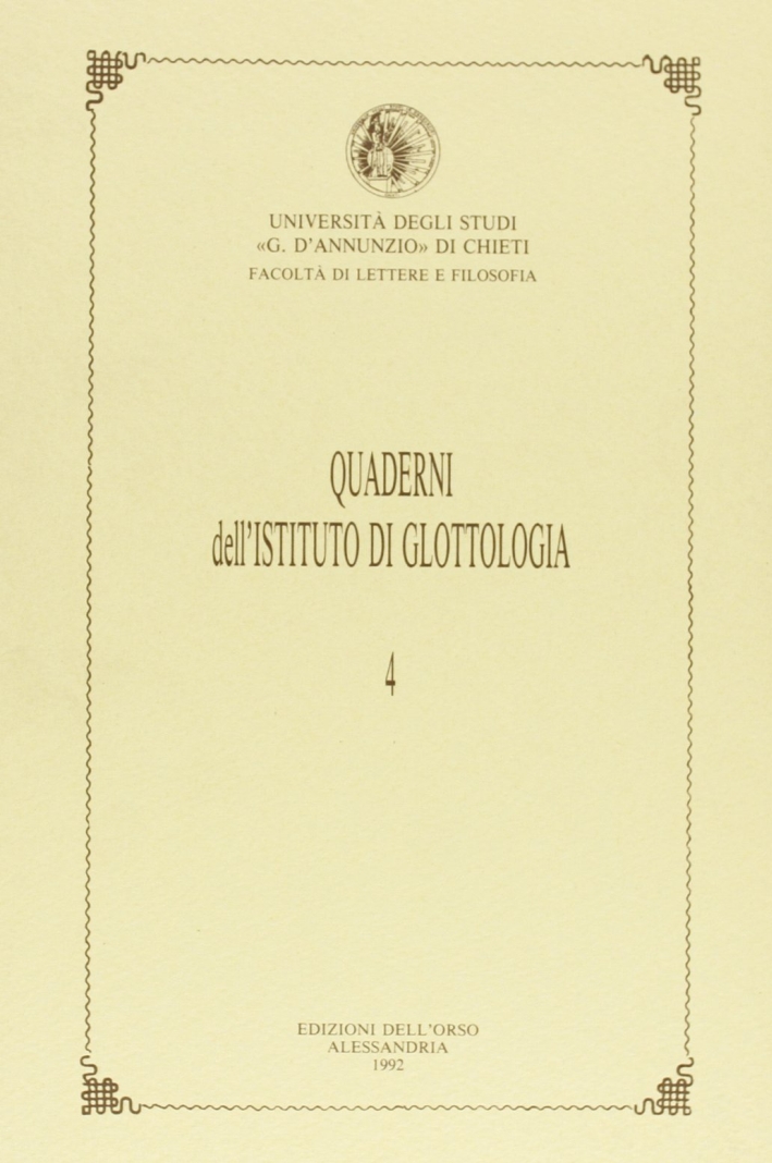 Quaderni della sezione di glottologia e linguistica del Dipartimento di …