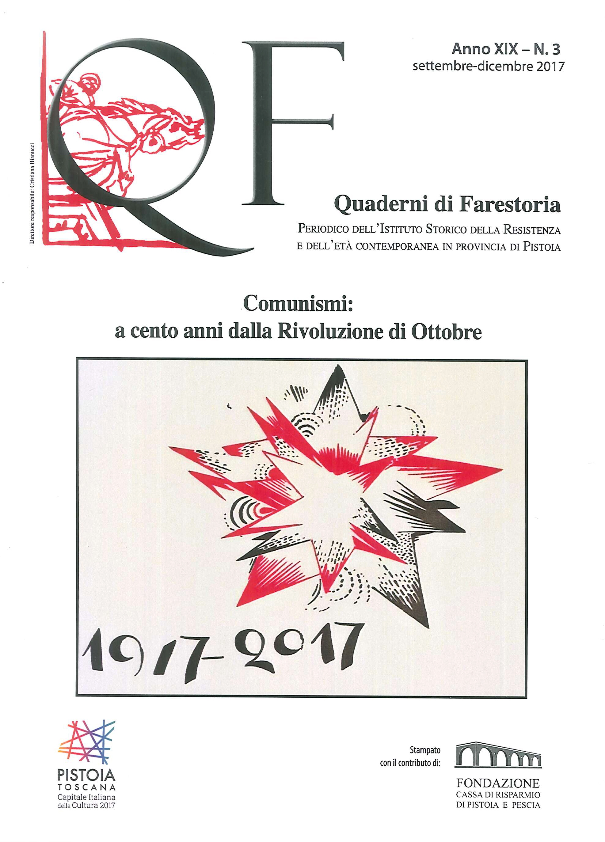 Quaderni di Farestoria (settembre-dicembre 2017). Anno XIX - n.3