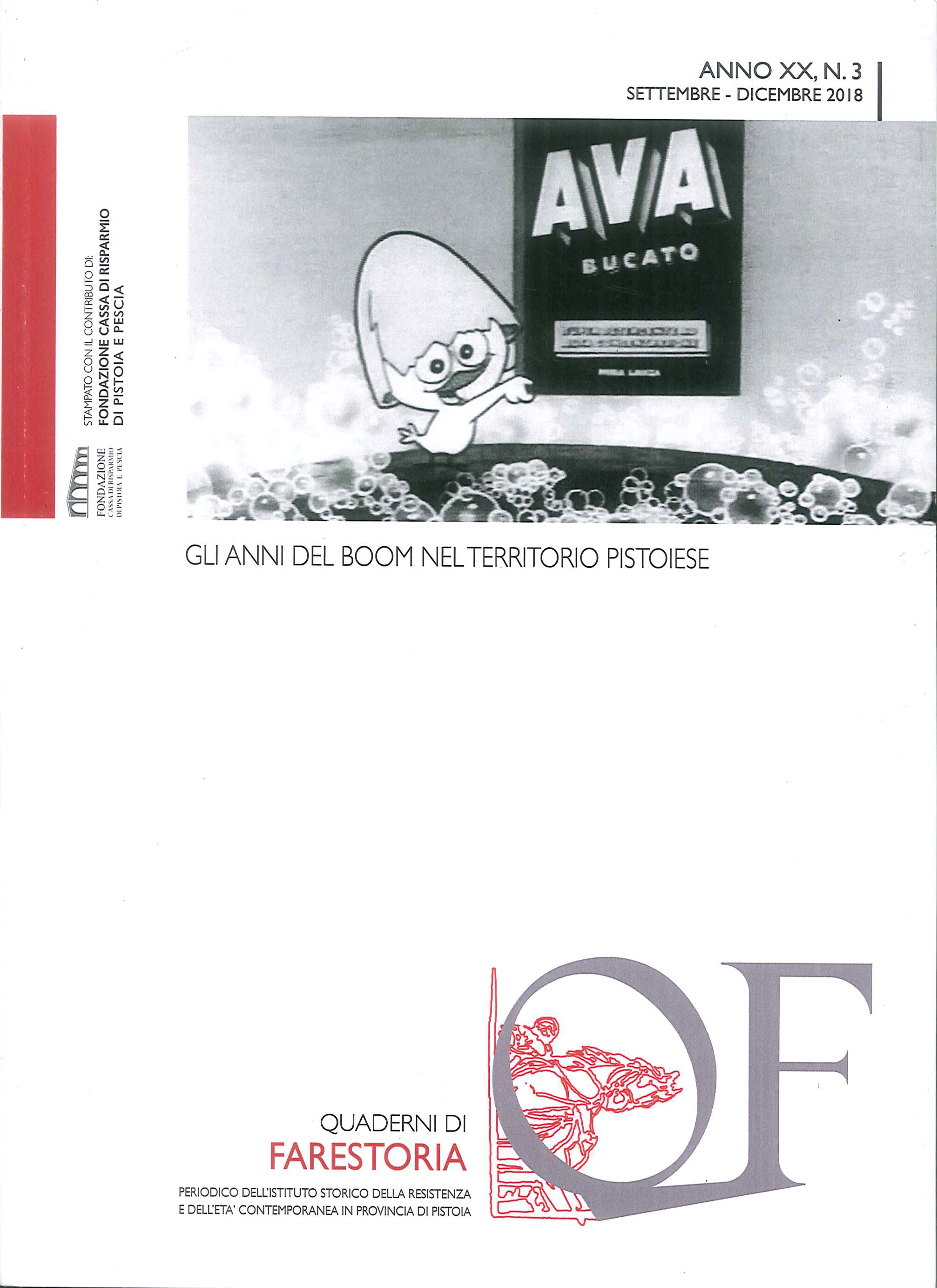Quaderni di Farestoria (Settembre-Dicembre 2018). Anno XX - N.3 gli …