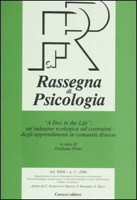 Rassegna di Psicologia (2006). Vol. 3: "A Day in the …