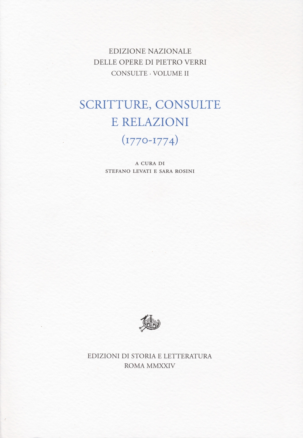 Scritture, consulte e relazioni (1770-1774)