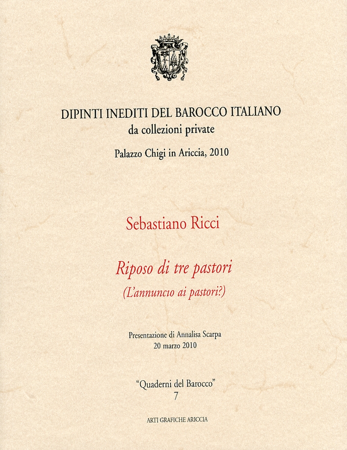 Sebastiano Ricci. Riposo di tre pastori. (L'annuncio ai pastori?), Ariccia, …
