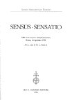 Sensus-sensatio. Atti dell'8º Colloquio internazionale (Roma, 6-8 gennaio 1995), Firenze, …