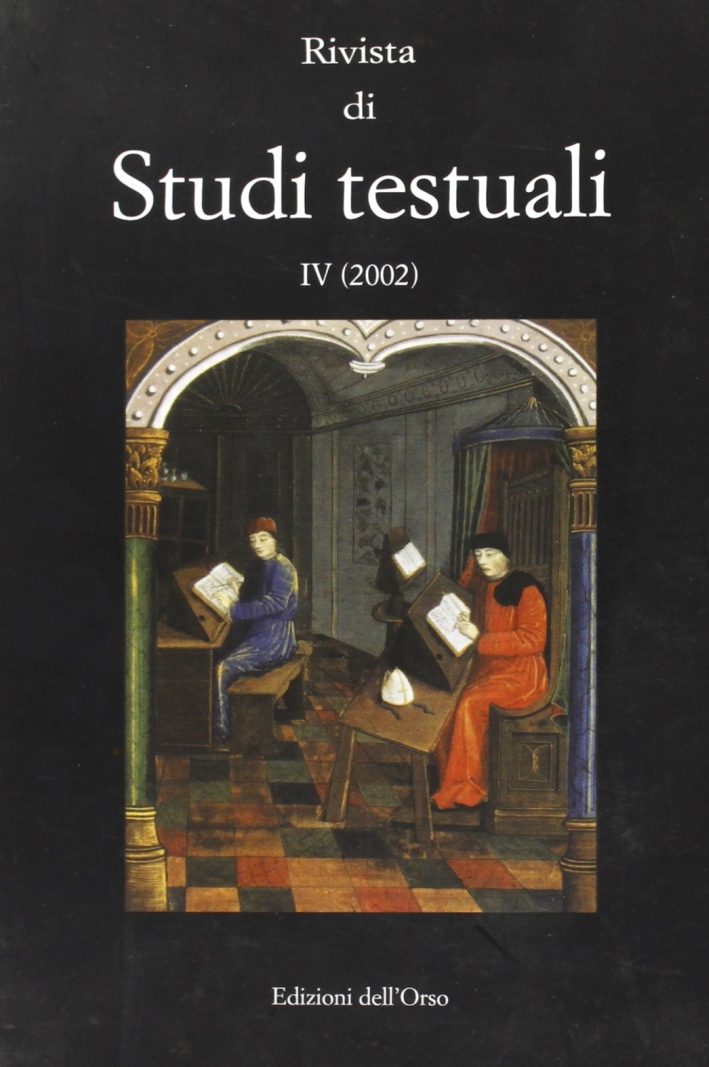 Studi testuali. Vol. 4, Alessandria, Edizioni dell'Orso, 1996